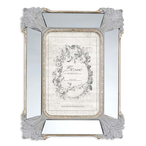 Blanc Mariclò Resin photo frame with mirrors "Gipsoteca Collection"