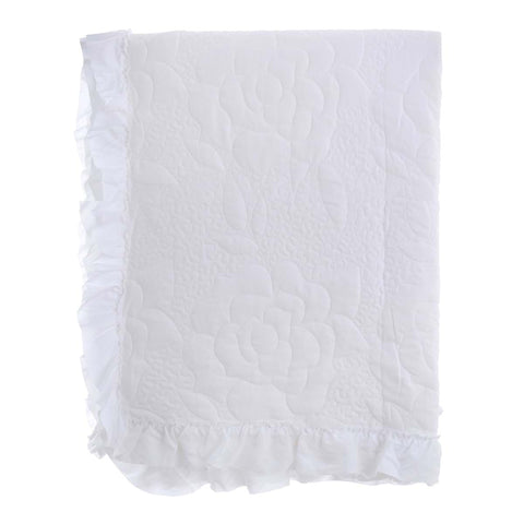 Blanc Mariclò Shabby white spring double quilt "Camelia"