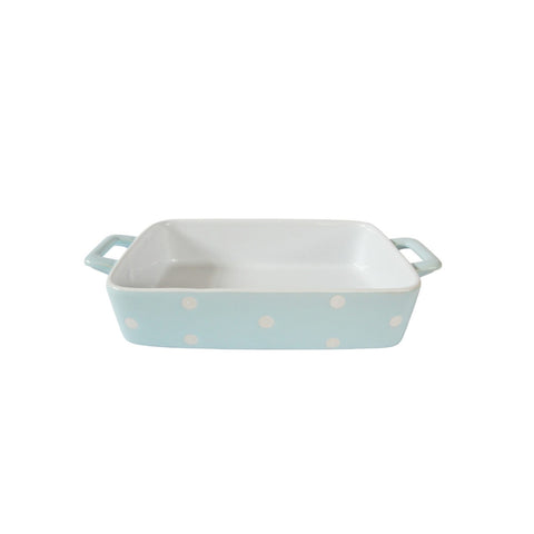 ISABELLE ROSE Small oven tray with light blue handles 29,5x17,5 cm IR5452