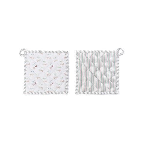 FABRIC CLOUDS ICE CREAM cotton square pot holder 2 variants 20x20 cm