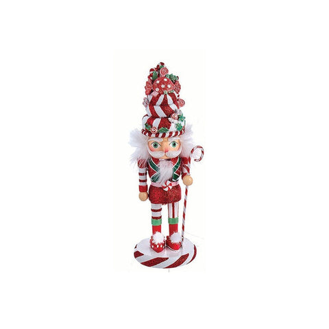 KURTADLER Schiaccianoci statuina natalizia con dolci legno 3 varianti H25,5 cm