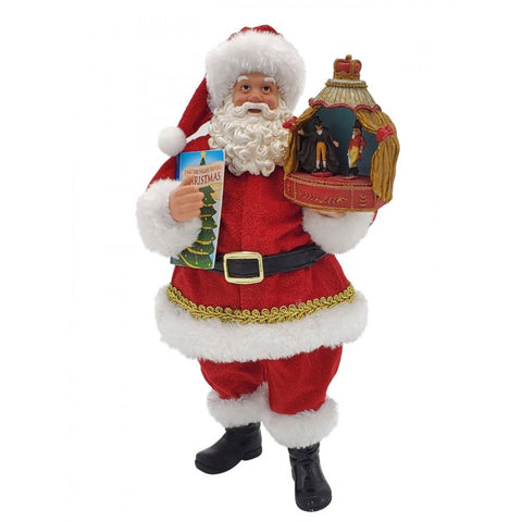 VETUR Decorazione natalizia Babbo Natale in piedi spettacolo marionette 27.5 cm