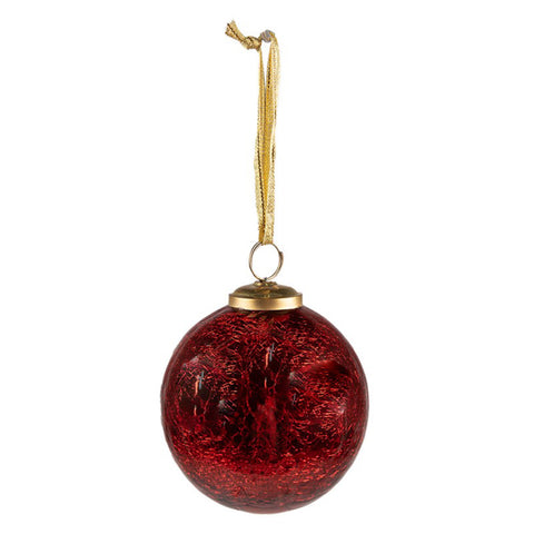 CLAYRE &amp; EEF Christmas Decoration Red glass tree ball decoration Ø 9 cm