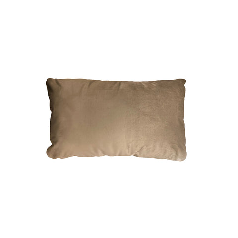 RIZZI Cuscino arredo velluto cuscino decorativo rettangolare tortora 40x60 cm