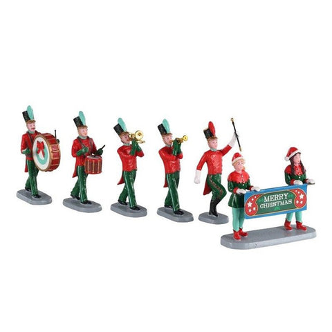 LEMAX Orchestra musicale natalizia set 6 personaggi "Christmas On Parade"
