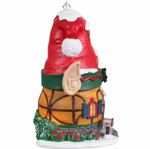 LEMAX Maison de lutin de Noël avec lumières "ELF LANE" Construisez votre propre village de Noël 9,3x9xh15,1 cm