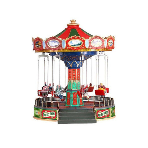 LEMAX The sky swing carousel with music build your own village 84379
