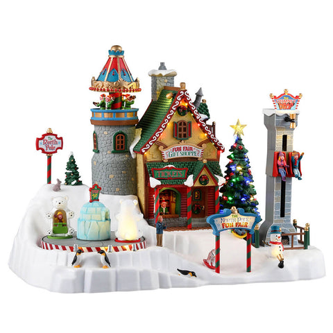 LEMAX North Pole Fair "North Pole Fun Fair" in resin with led and music