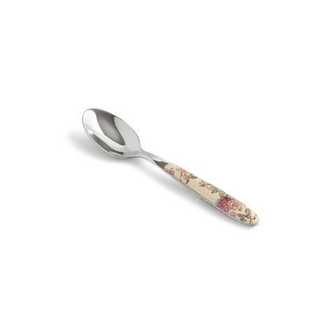 FABRIC CLOUDS Set of 6 teaspoons EMILY with powder pink steel floral handle