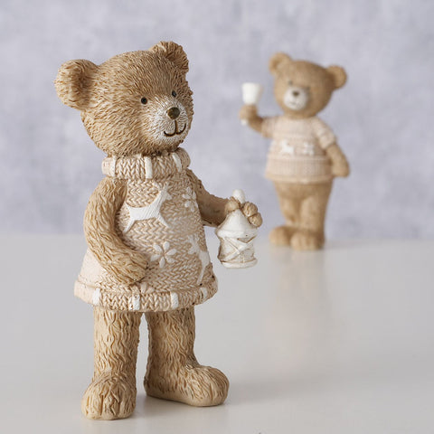 Boltze Nolly bear in resin with dress 2 variants (1pc)