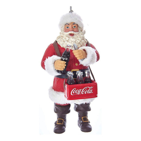 KURTADLER Babbo Natale Coca-Cola statuina natalizia PVC e tessuto rosso H30 cm