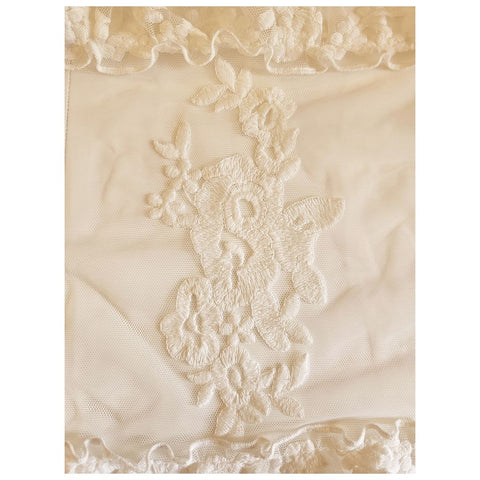 CHARMING Tris of handcrafted doilies with lace embroidery Made in Italy "LUIS XVI"