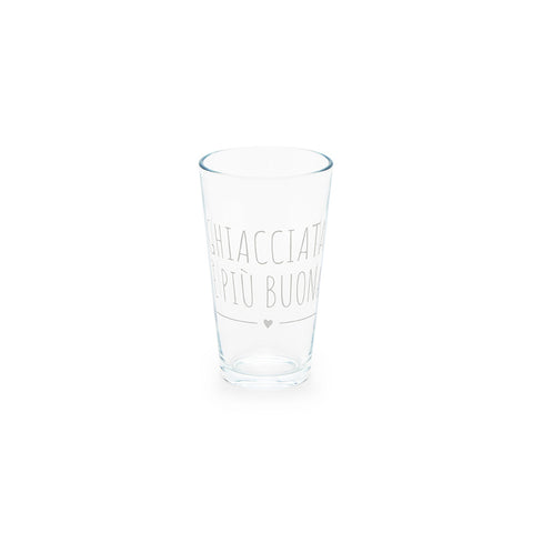 FABRIC CLOUDS Set de 6 verres ICE COLD IT'S MORE GOOD verre 480ml 9x15 cm