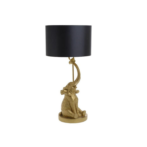 INART Lampada da tavolo moderna con elefante nero e oro 220 V - 240 V 33x33x70cm