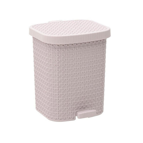 INART Rectangular waste bin with pedal 8lt pink 21x23x28 cm