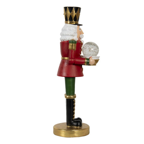 Clayre &amp; Eef Nutcracker Christmas decoration in red and green polyresin 16x14x44 cm