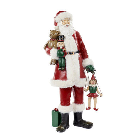 GOODWILL Statuetta natalizia Babbo Natale con giocattoli