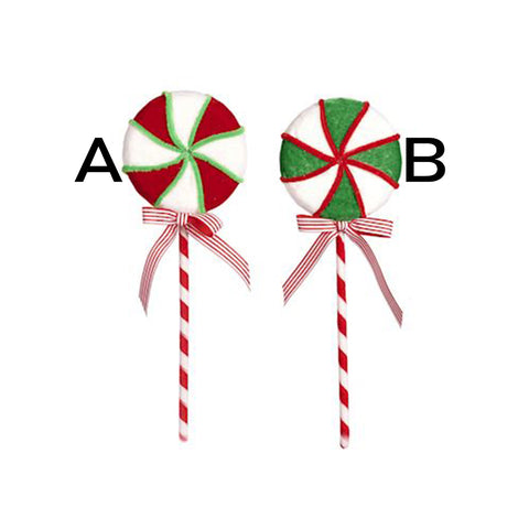 GOODWILL Lollipop with red and green bow 2 variants Christmas decoration 35 cm