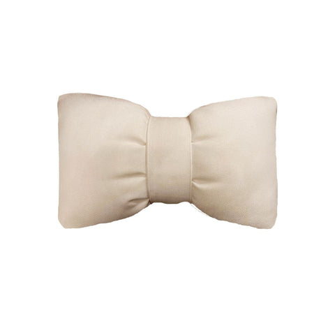 RIZZI GIULIA bow-shaped decorative cushion ivory cream cotton 30x50 cm