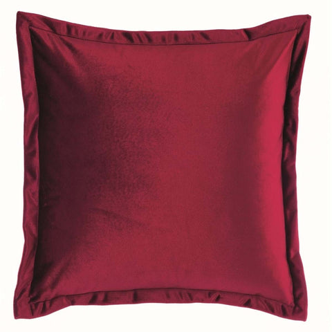 Blanc Mariclò Red velvet effect furnishing cushion 45x45 cm