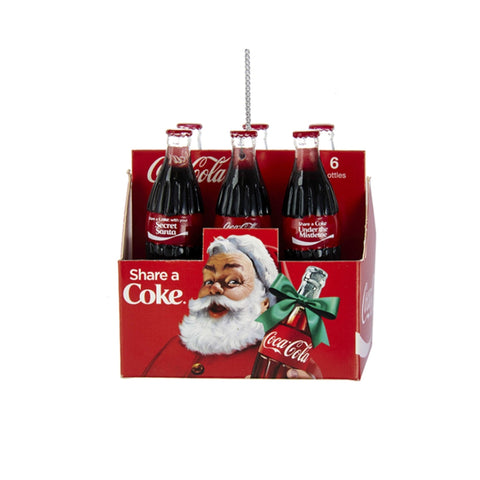 Kurt S. Adler Boîte Coca Cola avec décoration de Noël Père Noël à suspendre 7 cm
