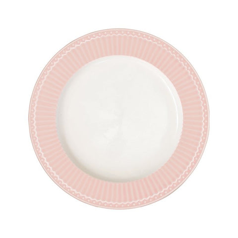 GREENGATE Assiette à dessert ALICE en porcelaine rose et blanche 21cm STWPLAAALI1906
