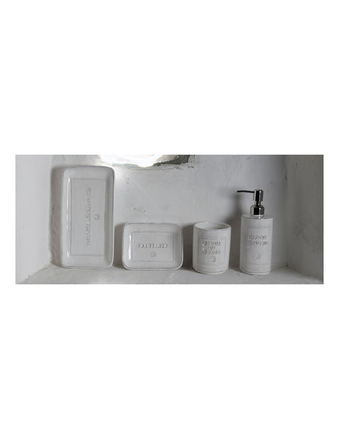 VIRGINIA CASA Distributeur de savon en céramique fabriqué en Italie "Sorgente" 3 variantes