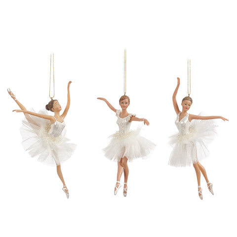 GOODWILL Ballerina to hang on the Christmas tree in resin 3 variants (1pc)