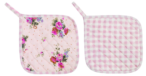 BLANC MARICLO' Pink MIRABELL square kitchen pot holder 20x20 cm a29263