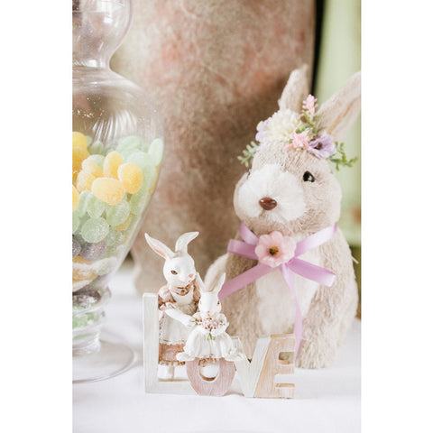 Cloth Clouds Pair of Easter Rabbits in resin 2 variants (1pc)