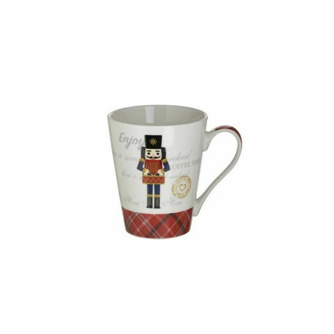 INART Mug avec soldat Tasse à lait de Noël en porcelaine 4 variantes Ø11 H9 cm