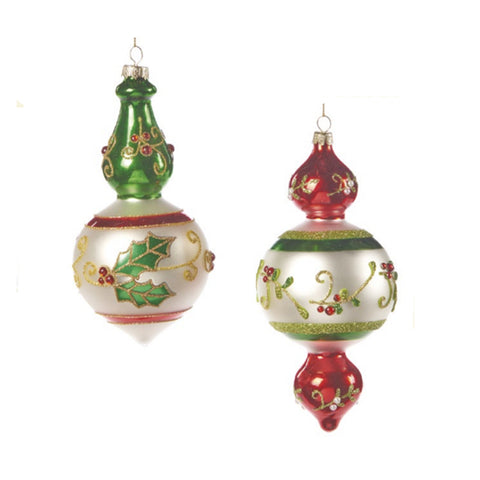 GODDWILL Christmas tree decoration glass pendant 2 variants red 16 cm
