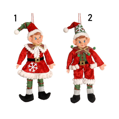 VETUR Decorazioni di Natale elfi da appendere per albero di natale 2 varianti 24 cm
