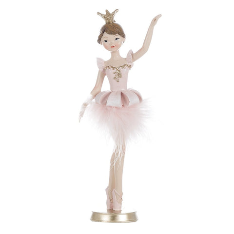 BLANC MARICLO' DANCER figurine decoration in pink resin H 21 cm A29704