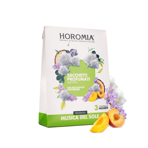 HOROMIA Set of 3 multipurpose MUSICA DEL SOLE scented sachets with natural rice