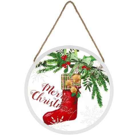 Cloth Clouds Round glass Christmas picture D40 cm 2 variants (1pc)