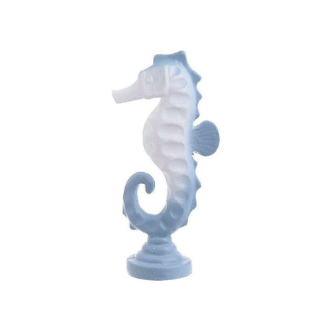 INART Blue polyresin seahorse decoration 12x8x26 cm 4-70-511-0119