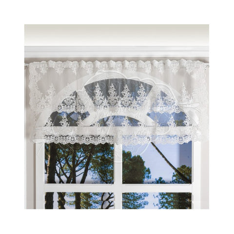 COCCOLE DI CASA "Moon" French lace and cotton valance 180x75 cm