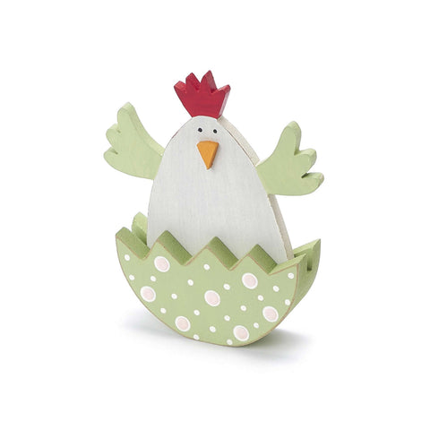 FABRIC CLOUDS Hen in the egg wood 2 variants H13 cm CDH21140