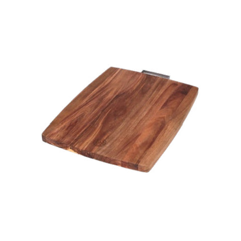 Planche à découper en PORCELAINE BLANCHE en bois d'acacia brun Poggio 40x30 cm