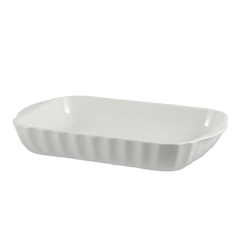 WHITE PORCELAIN Rectangular baking tray PIEVE ovenproof dish 40x26xh5.5 cm P000900140