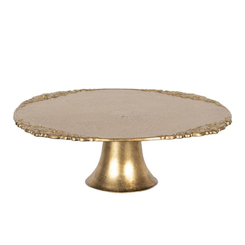 CLAYRE &amp; EEF Cake stand in unbreakable antique gold melamine Ø 32x10 cm