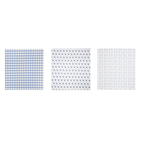 FABRIC CLOUDS CAMILLA square centerpiece 3 light blue variants 100x100 cm