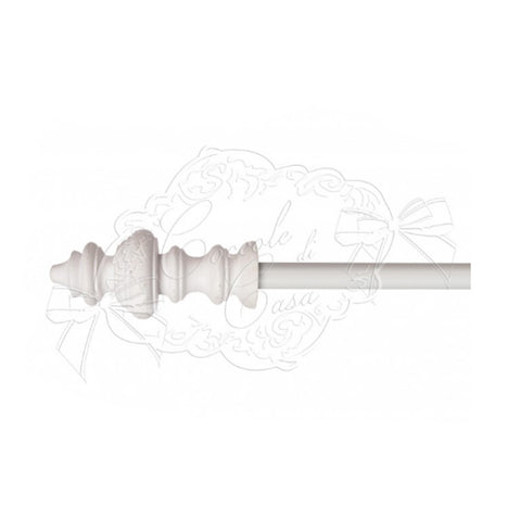 COCCOLE DI CASA Shabby white iron and wood extendable curtain rod 160x300 cm