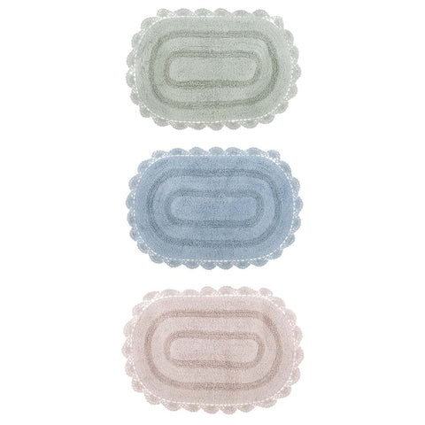 Blanc Mariclò Oval bathroom rug "My soft Dream" Shabby 3 variants (1pc)