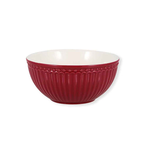 GREENGATE ALICE cereal breakfast bowl with red porcelain details 450ml