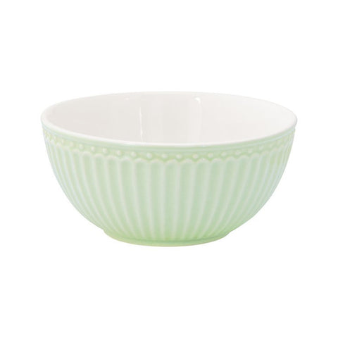 GREENGATE Breakfast bowl ALICE PALE in green porcelain 450ml STWCERAALI3906