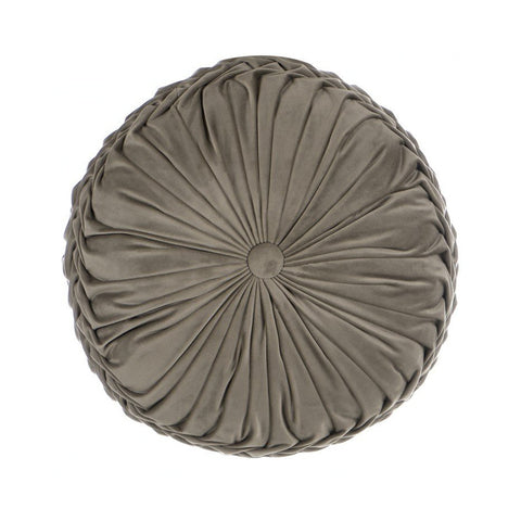 BLANC MARICLO' Round cushion VELVET DIVA taupe Ø42 cm A2608899TP