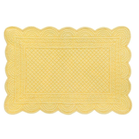BLANC MARICLO' Set 2 tovagliette americane rettangolari giallo 35x50cm