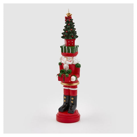 EDG Nutcracker candle with wax tree h33 cm